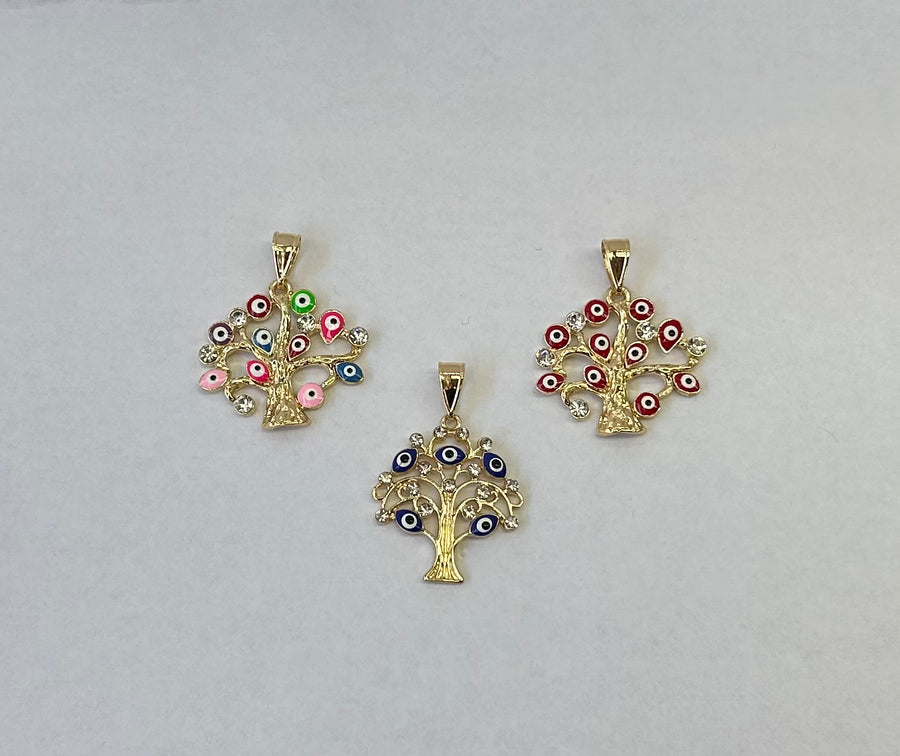 Tree of life Evil Eye pendant