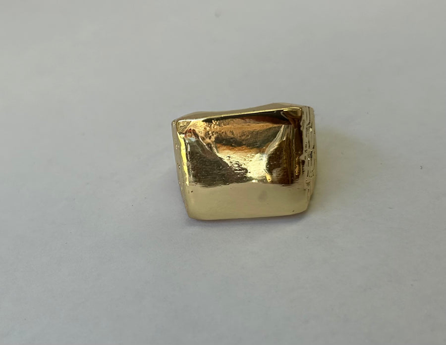 Square Engraveable Nugget Ring