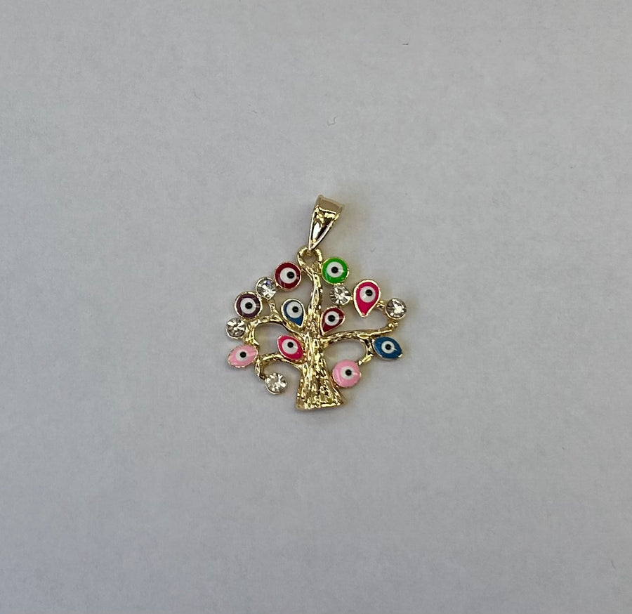 Tree of life Evil Eye pendant