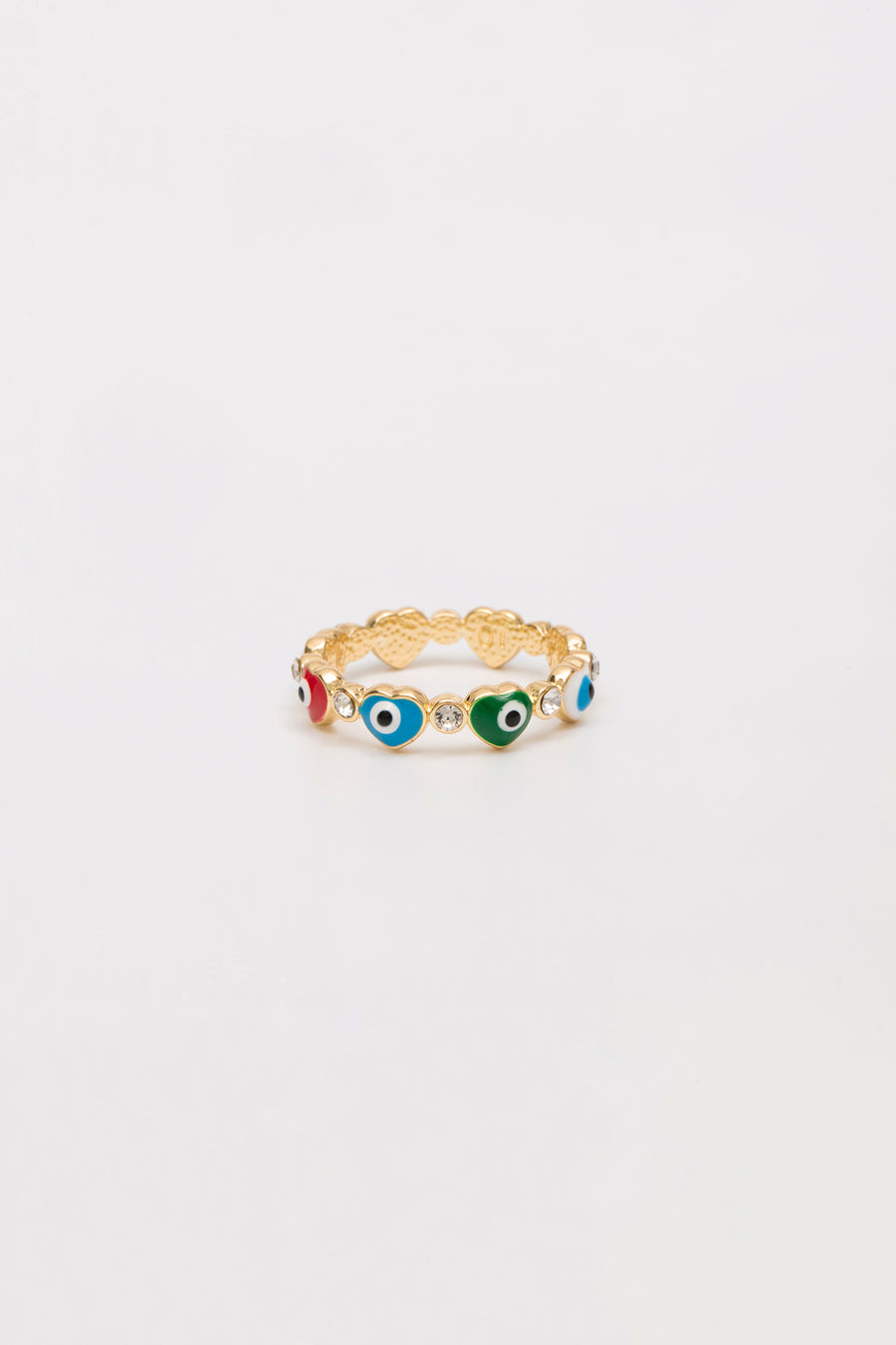 Evil Eye Ring, 2 Colors Heart